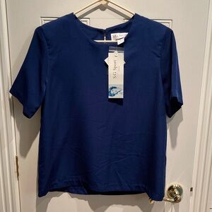 Susan Graver Navy Blue Blouse